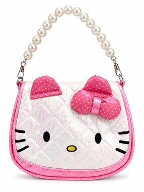 Hello Kitty Shiny Crossbody Purse Kids Purse Little Purse/ Pearl Handle